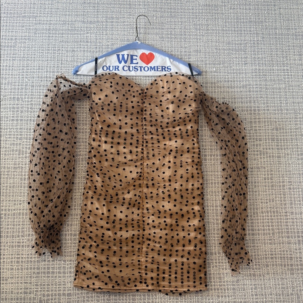 Majorelle Polka Dot Long Sleeve Dress
